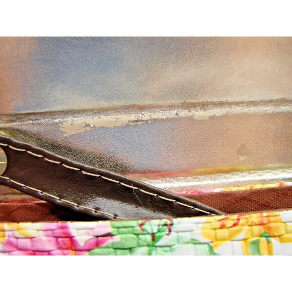 Rattan Floral Hand Bag Removable Crossbody Strap Island Boho Nature Country Vtg - Picture 7 of 12